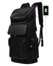 High quality outdoor school student travel luggage Adults back pack bags large capacity Black